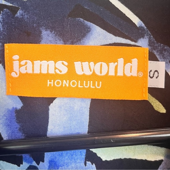 Jams World Starry Night Sz S Hawaiian Shirt Like New Vacation Cruise Rayon - Picture 4 of 16